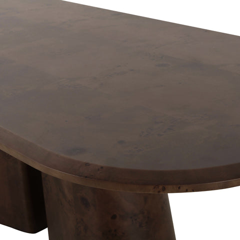 Giselle Laurent 87" Burl Oval Dining Table - image 5