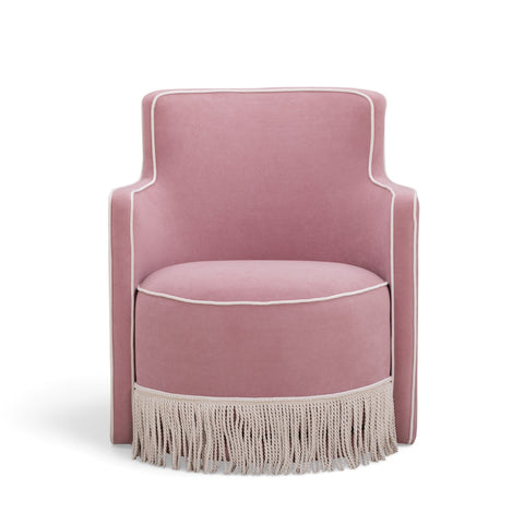 Leonie Ravenna Tasseled Velvet Swivel Accent Chair - image 2