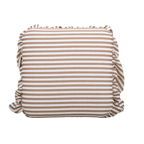 Colette Laurent Striped Performance Linen Skirted Ottoman - image 5