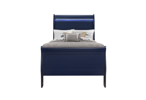 James Blue CHARLIE BLUE TWIN BED, DRESSER, MIRROR, & NIGHTSTAND