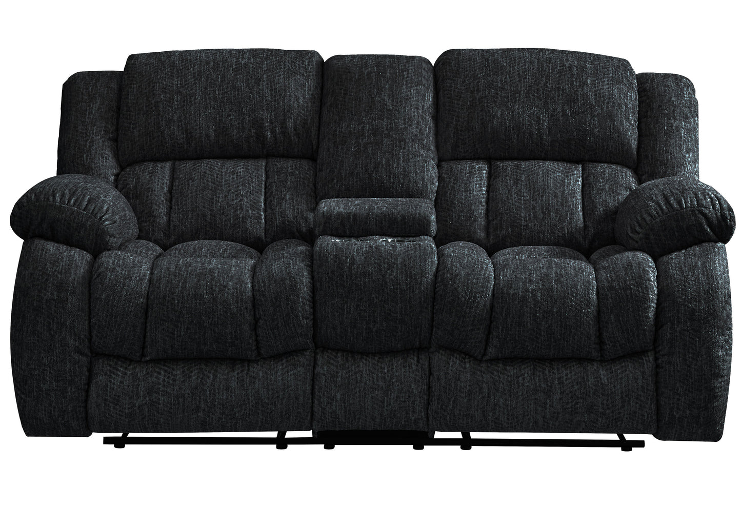 ashton ebony reclining sofa/console reclining loveseat/glider recliner