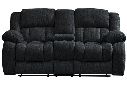 Ashton Ebony RECLINING SOFA/CONSOLE RECLINING LOVESEAT/GLIDER RECLINER