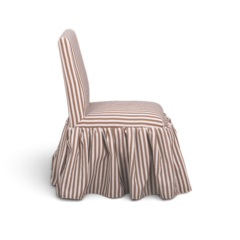 Colette Laurent Striped Performance Linen Skirted Dining Chair - image 4