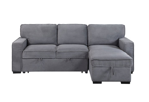 Jennifer Light Grey REVERSIBLE PULL OUT SOFA BED