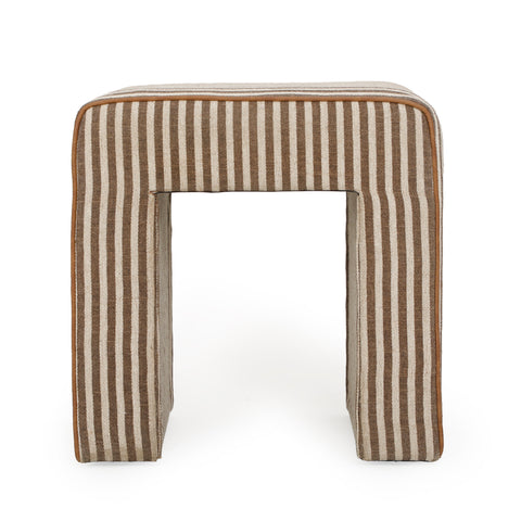 Giselle Castaigne Square Cotton Jute Ottoman - image 2