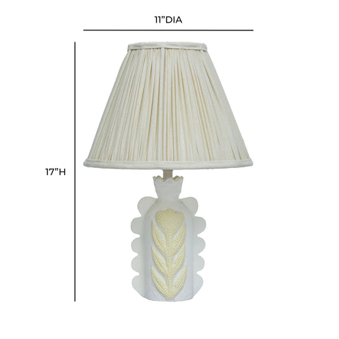Arielle Fontaine Scalloped Papier Mache Flower Pleated Table Lamp - image 6