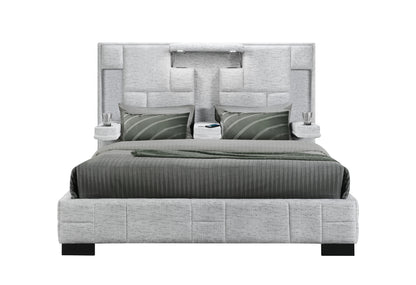 Amy Grey no wood trim QUEEN BED NO WOOD TRIM