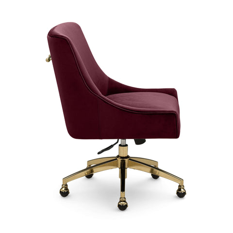 Solene Beaumont Performance Velvet Office Swivel Chair - image 3