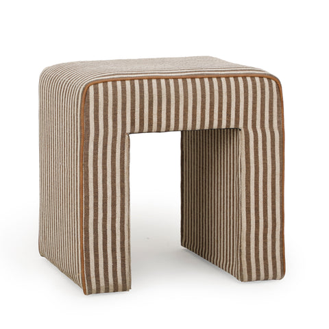 Giselle Castaigne Square Cotton Jute Ottoman - image 1
