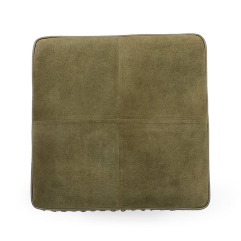 Amelie Devereux Square Suede Fringe Ottoman - image 4