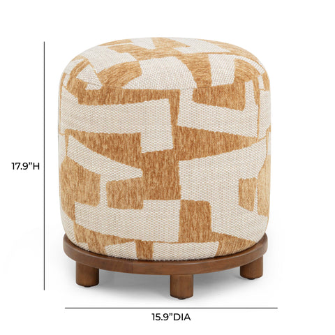 Celeste Capri Performance Jacquard Ottoman - image 4