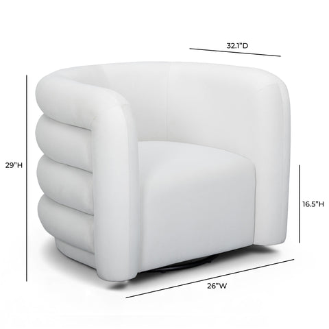 Noemie Como Performance Velvet Swivel Accent Chair - image 7