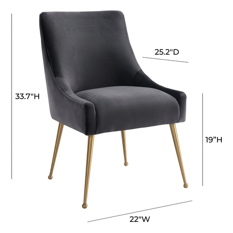 Solene Beaumont Performance Velvet Dining Chair - image 8