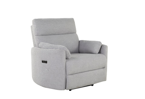 Clara Fluffy Grey POWER RECLINER