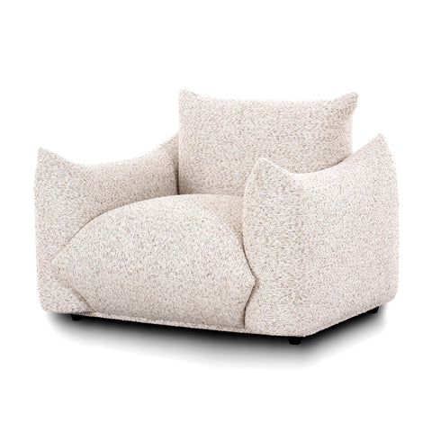 Lucienne Siena Nubby Fabric Armchair in Sand - image 3