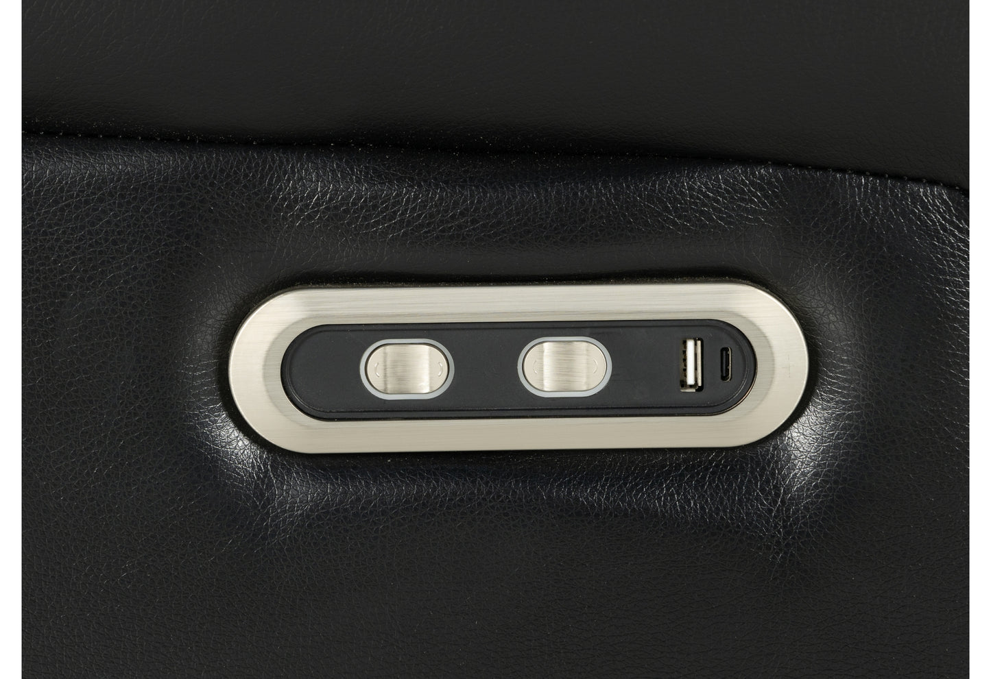 dean blanche charcoal/blanche black power power reclining sofa