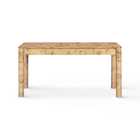 Anais Capri 60" Natural Burl 3-Drawer Work Desk - image 2