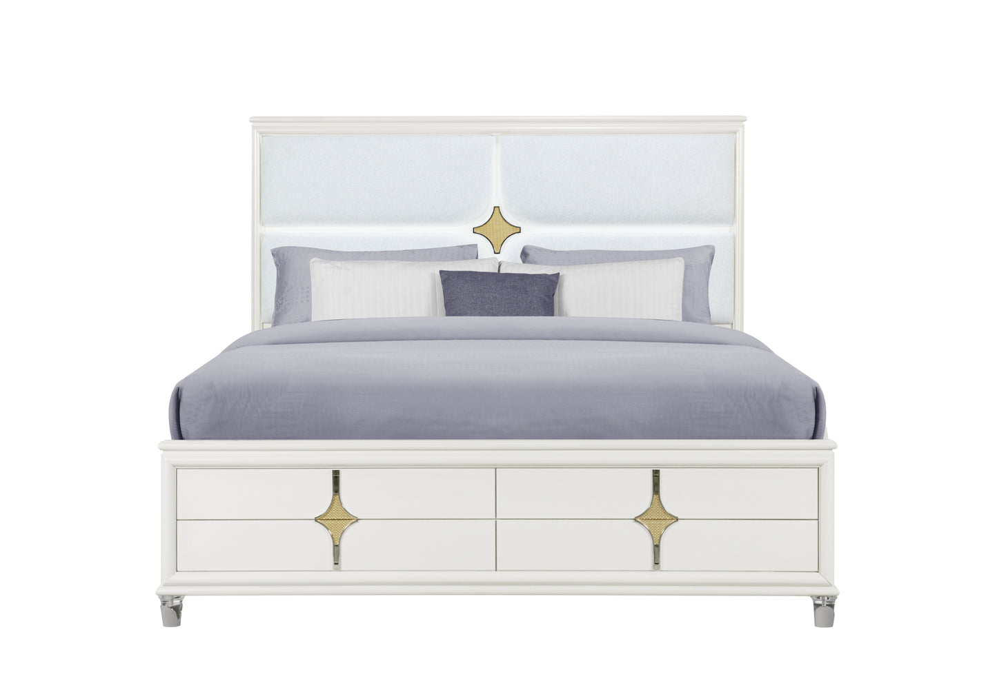 andrea gold king bed