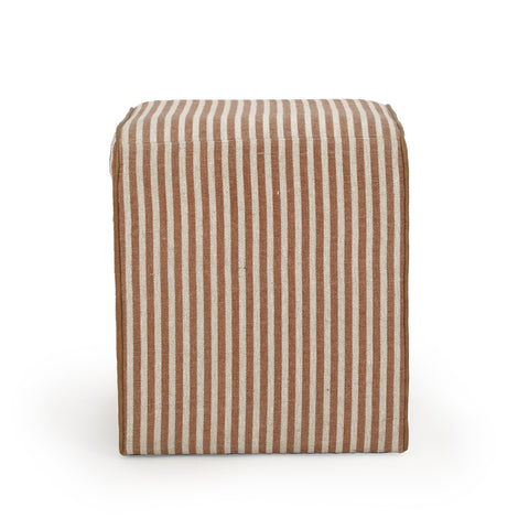 Giselle Castaigne Square Cotton Jute Ottoman - image 4