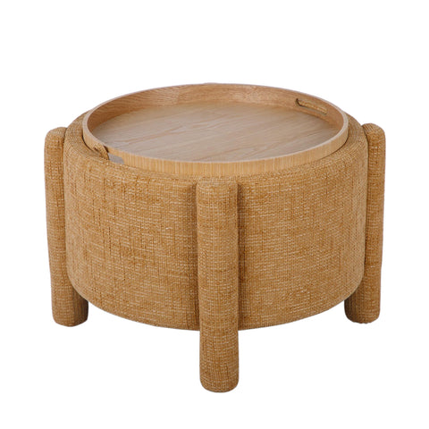 Amelie Capri Railroad Chenille Storage Stool With Reversible Tray Top - image 4