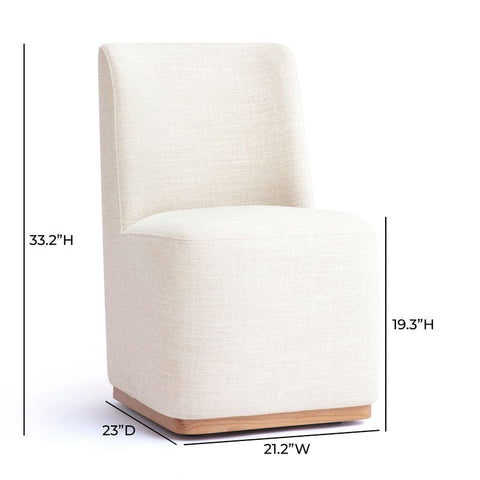 Amelie Orleans Performance Fabric Rolling Dining Chair - image 6