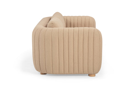 Odette Rivoli 90" Honey Boucle Sofa - image 4