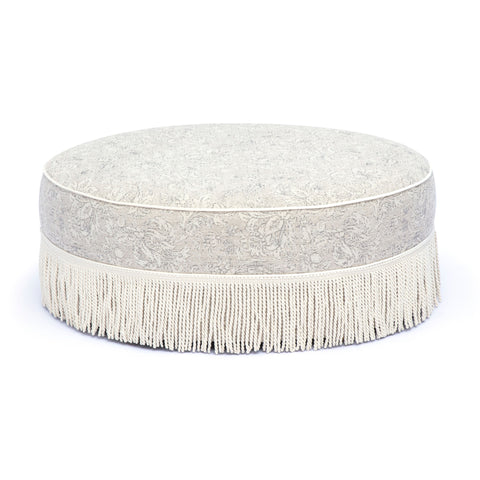 Margaux Valois Tasseled Round Ottoman - image 2