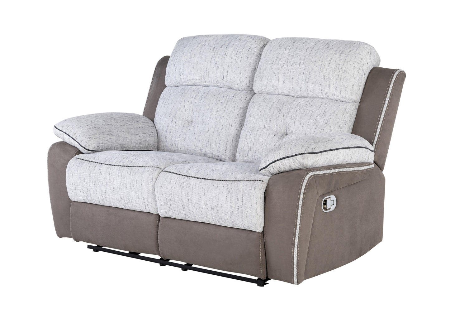 dean bryson grey reclining loveseat