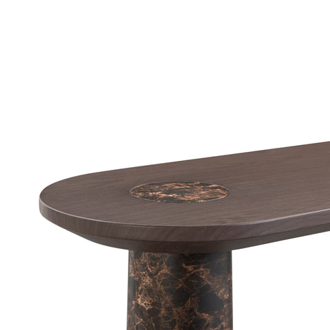 Vivienne Capri 50" Faux Emperador Marble Console Table - image 3