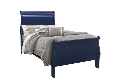 James Blue CHARLIE BLUE TWIN BED WITH LED