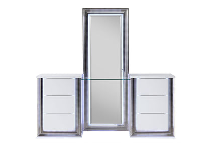 Abigail Smooth White VANITY WITH LED