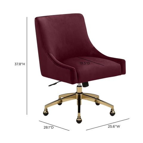 Solene Beaumont Performance Velvet Office Swivel Chair - image 6