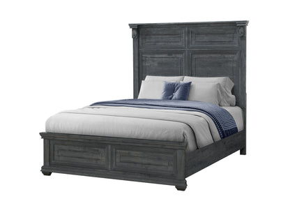 Alex Grey Non-Storage,Tatum Grey Panel Bed QUEEN BED W/OUT STORAGE