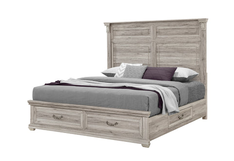 Alex Natural,Rowan/Tatum Natural Storage,Tatum Natural Panel Bed KING BED GROUP WITH STORAGE