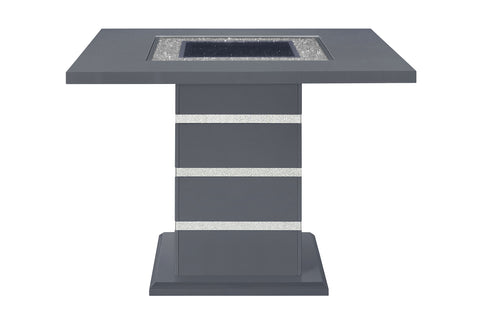 Andros Dark Grey Bar Table+4 Monaco Dark Grey Bar Stool BAR TABLE + 4 BAR STOOLS