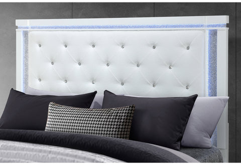 Riley White FULL BED GROUP WITH LED
