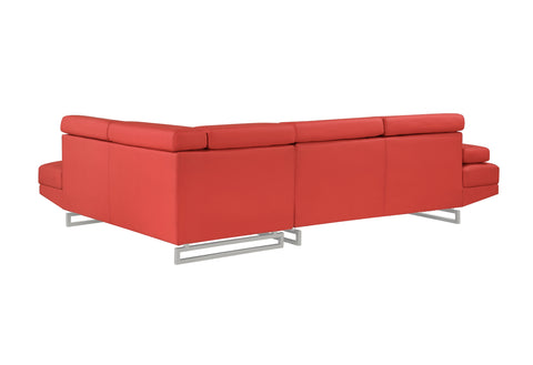 Cheryl Red PU LEFT ARM FACING SECTIONAL