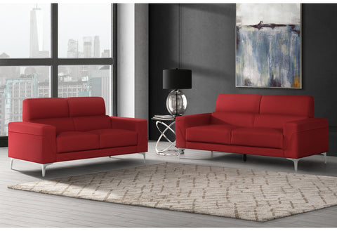 Ariel Red SOFA/LOVESEAT