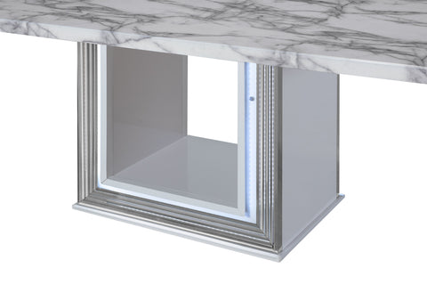 Abigail White Marble Dining Table DINING TABLE