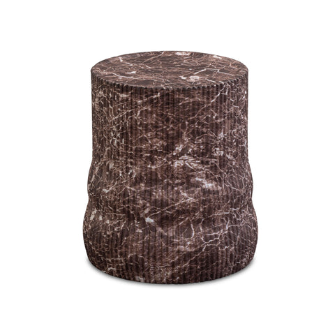 Noemie Chantilly Red Faux Levanto Marble Indoor/Outdoor Concrete Side Table - image 2
