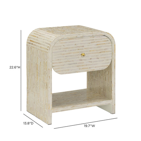 Noemie Capri 20" Mother of Pearl Nightstand - image 7