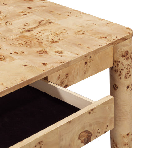 Anais Capri 60" Natural Burl 3-Drawer Work Desk - image 4