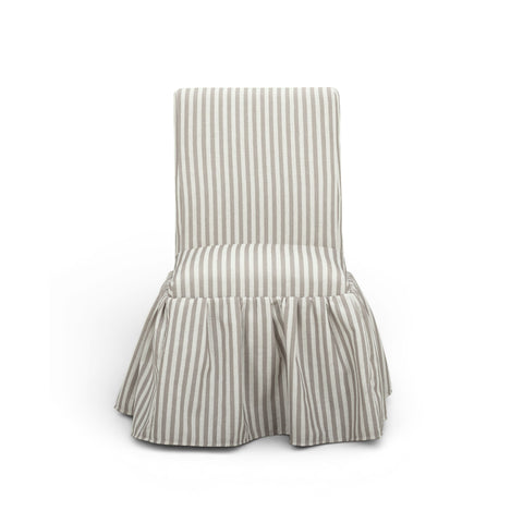 Colette Laurent Striped Performance Linen Skirted Dining Chair - image 1