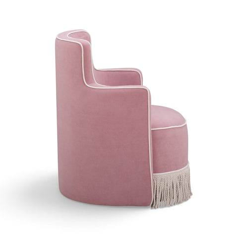 Leonie Ravenna Tasseled Velvet Swivel Accent Chair - image 3