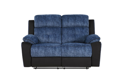 Dean Navy/Black RECLINING LOVESEAT