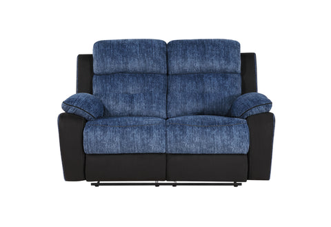 Dean Navy/Black RECLINING LOVESEAT