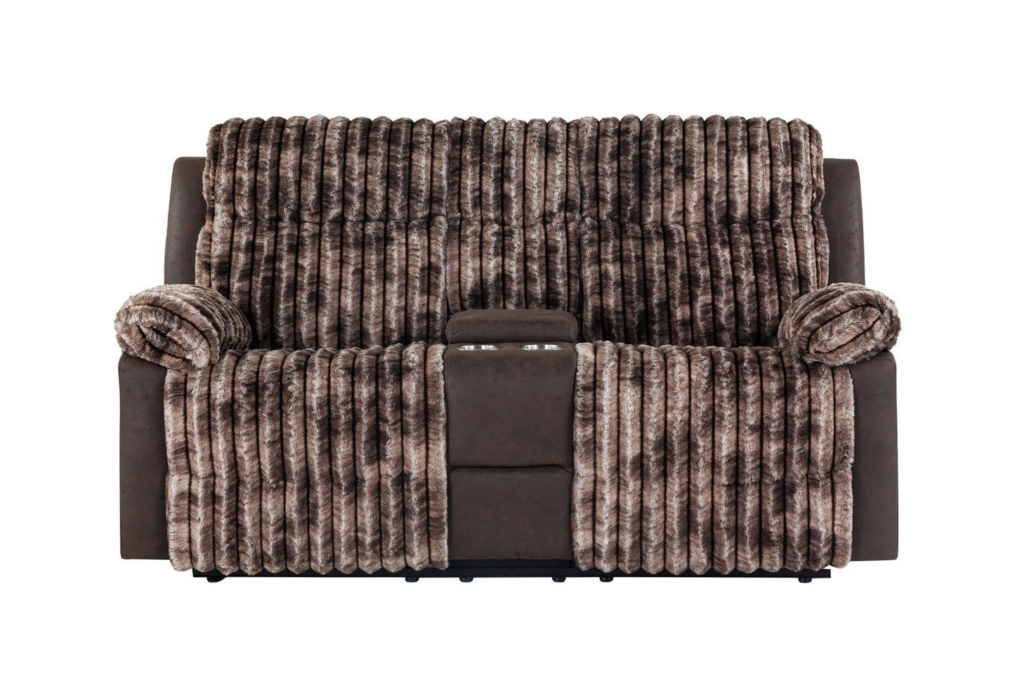 dakota brown console reclining loveseat