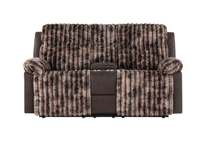 Dakota Brown CONSOLE RECLINING LOVESEAT