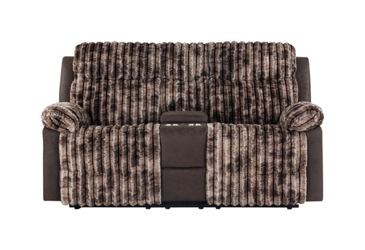 Dakota Brown CONSOLE RECLINING LOVESEAT