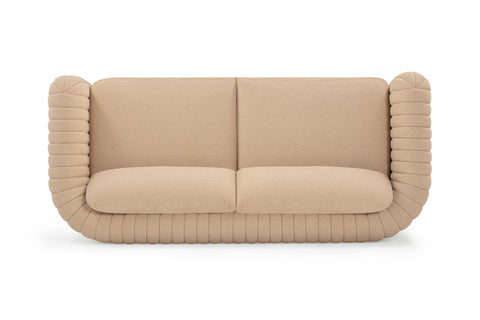Odette Rivoli 90" Honey Boucle Sofa - image 6